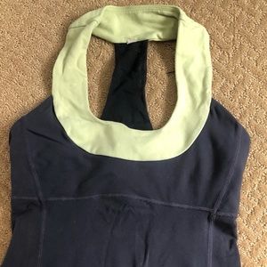 Lululemon tank, kiwi and charcoal grey, Sz 4